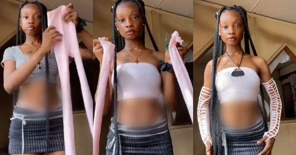 Lady shares how she turned her leggings into an aesthetic crop top (WATCH)