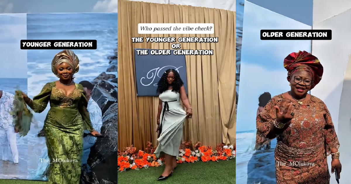 “Younger and older generations at this wedding, who passed the vibe check?” – Netizens decide who has better has a better style between two generations (VIDEO)