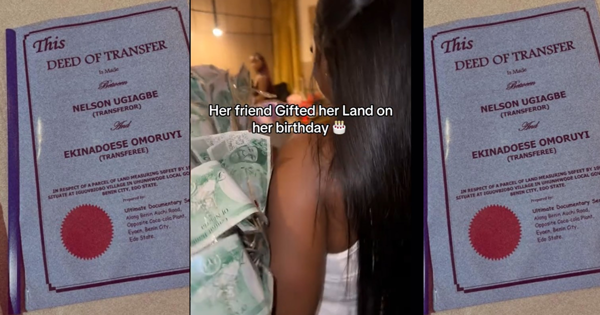 Lady surprises her friend with Land as a Birthday Gift (WATCH)